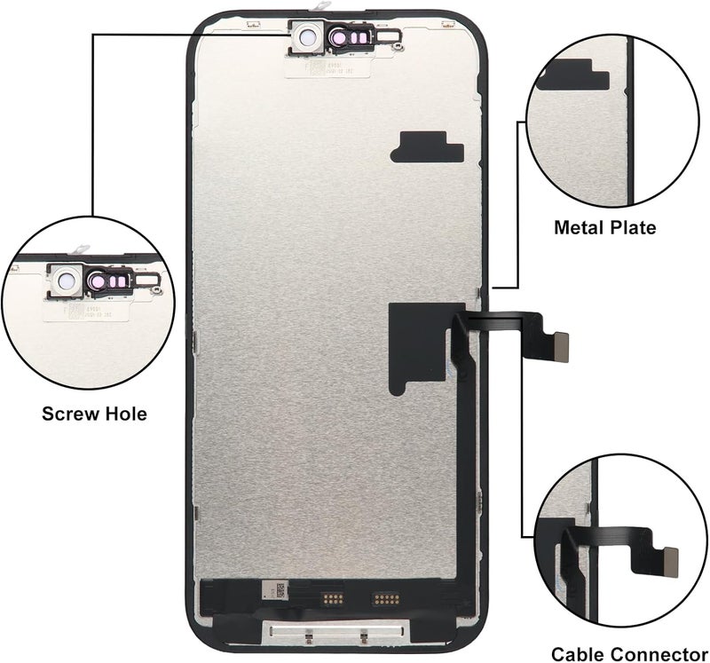 LL TRADER Screen Replacement for iPhone 16 Pro max 6.7" LCD Retina FHD Display COF Touch Screen Digitizer with Repair Tool Kits, Waterproof Tape, Screen Protector - Image 3